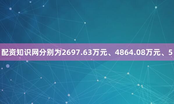 配资知识网分别为2697.63万元、4864.08万元、5